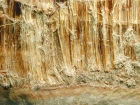 Brown asbestos in its rock form